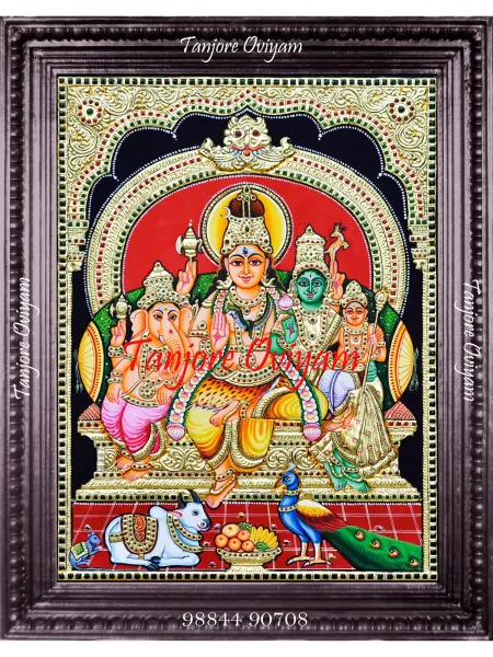 Shiva Family Tanjore Painting